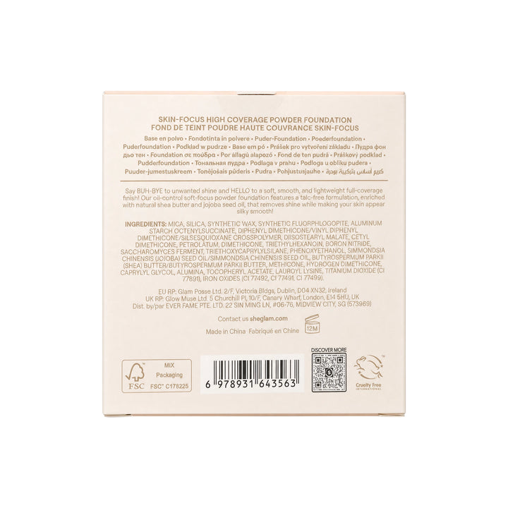 -Sheglam Skin-Focus High Coverage Powder Foundation-Porcelain +7