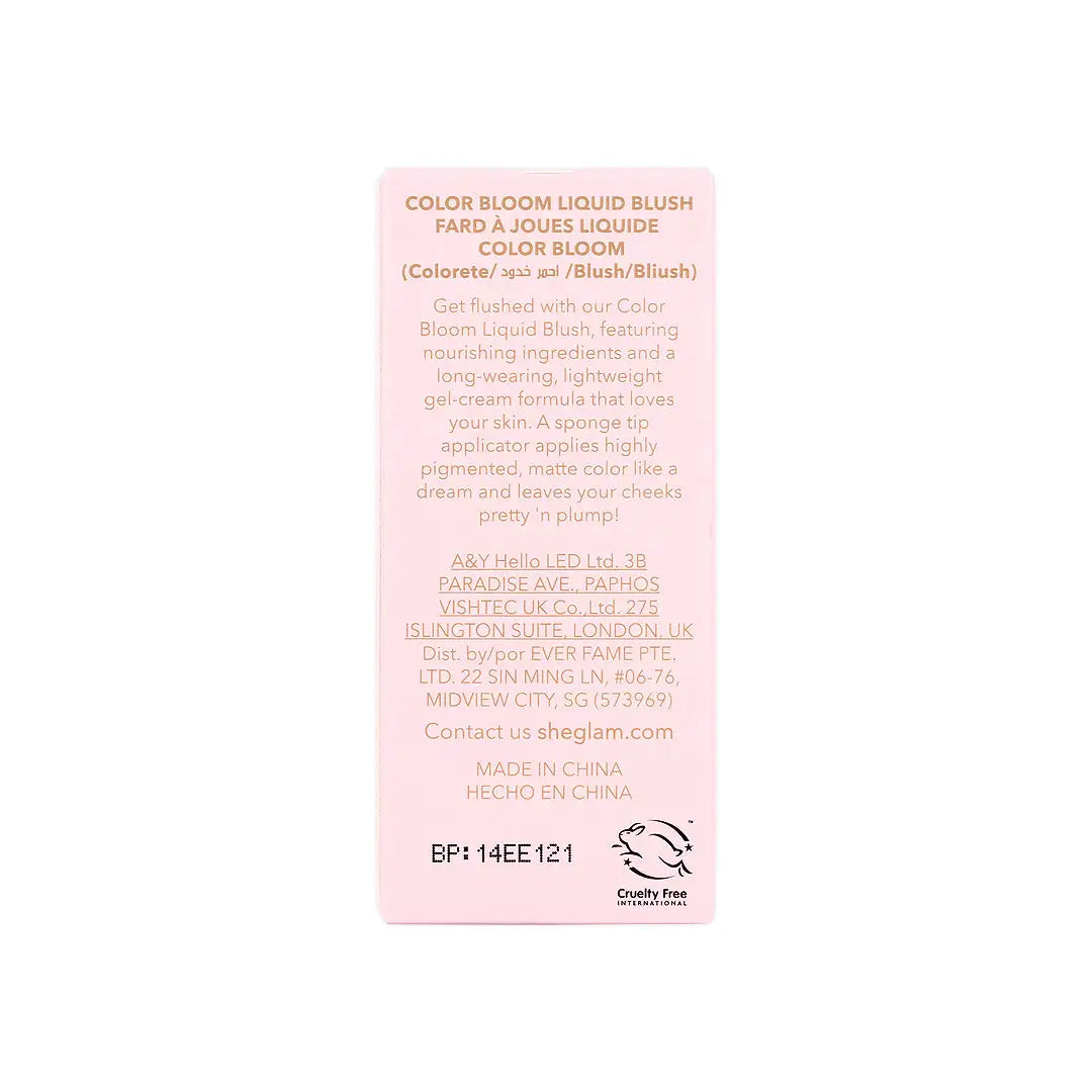 56319-Sheglam Color Bloom Liquid Blush 5.2ml-Rose Ritual +9