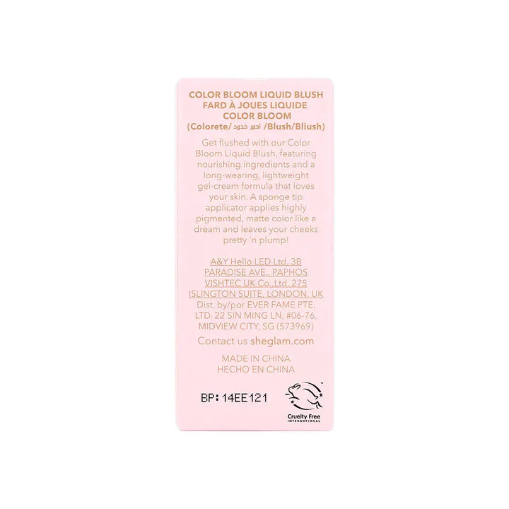 56319-Sheglam Color Bloom Liquid Blush 5.2ml-Rose Ritual +9
