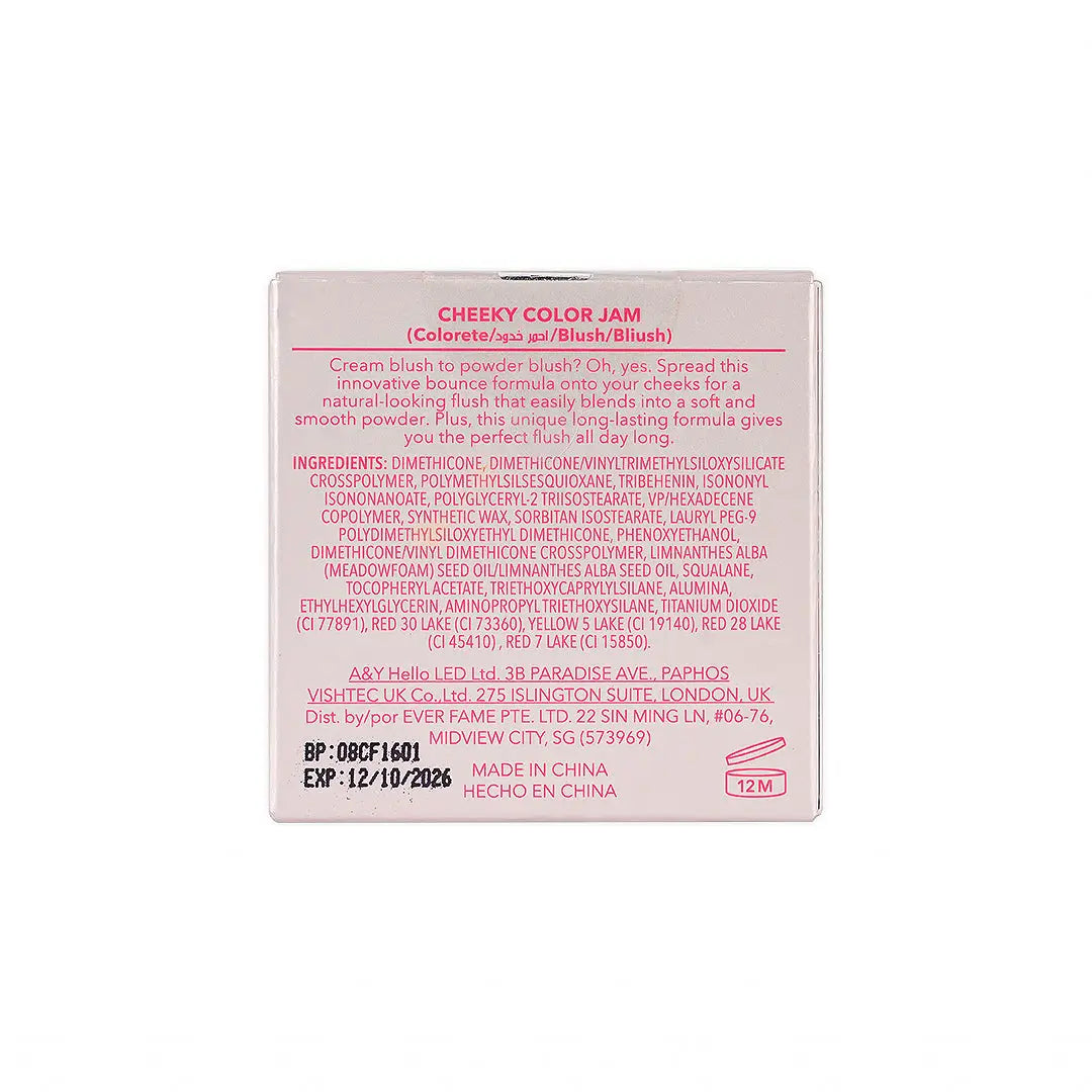 56344-Sheglam Cheeky Color Jam Blush 7.5g-Watermelon Candy +8