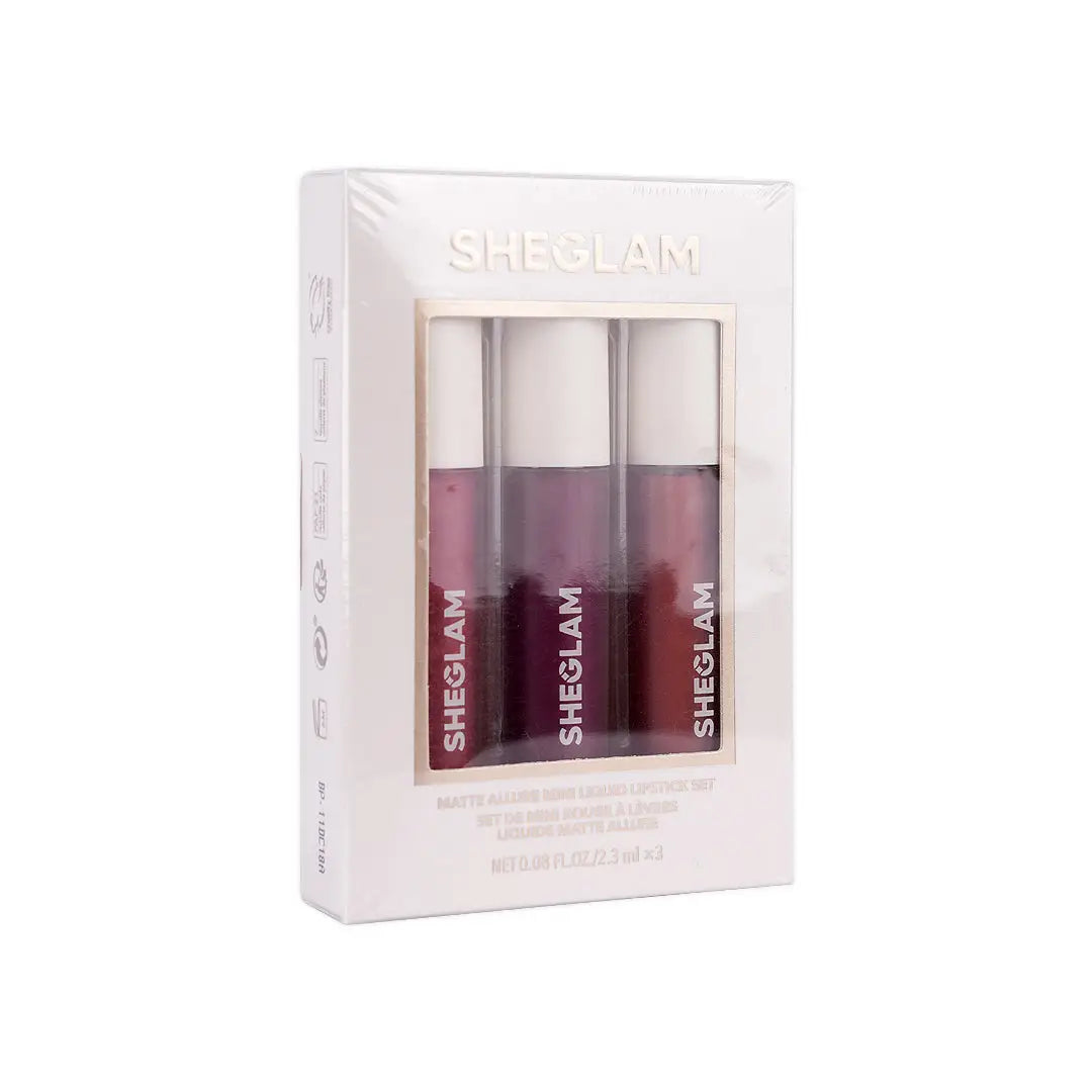 Sheglam Matte Allure Mini Liquid Lipstick Set-Feel Real