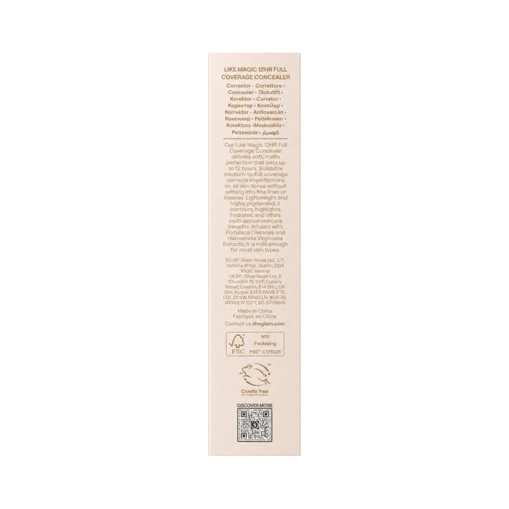 -Sheglam Like Magic 12h Full Coverage Concealer-Shell +4