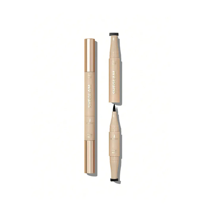 56352-Sheglam Get Foxy Eye Stamp &amp; Liner Pen-Black
