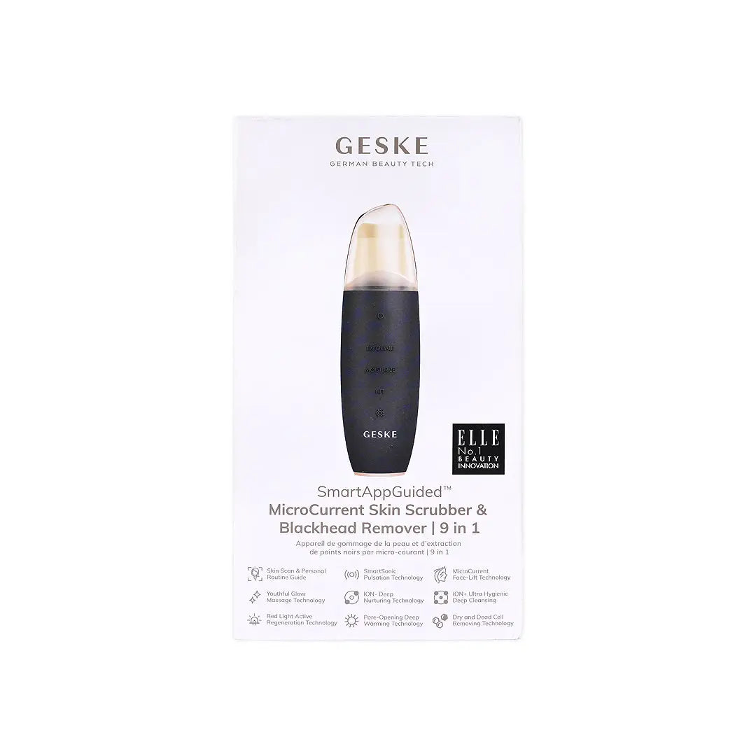 56376-Geske Microcurrent Skin Scrubber&amp;Blackhead Remover 9in1-Grey +2