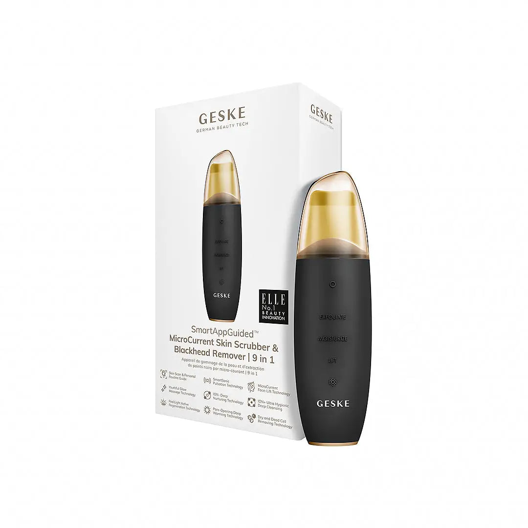 56376-Geske Microcurrent Skin Scrubber&Blackhead Remover 9in1-Grey +1