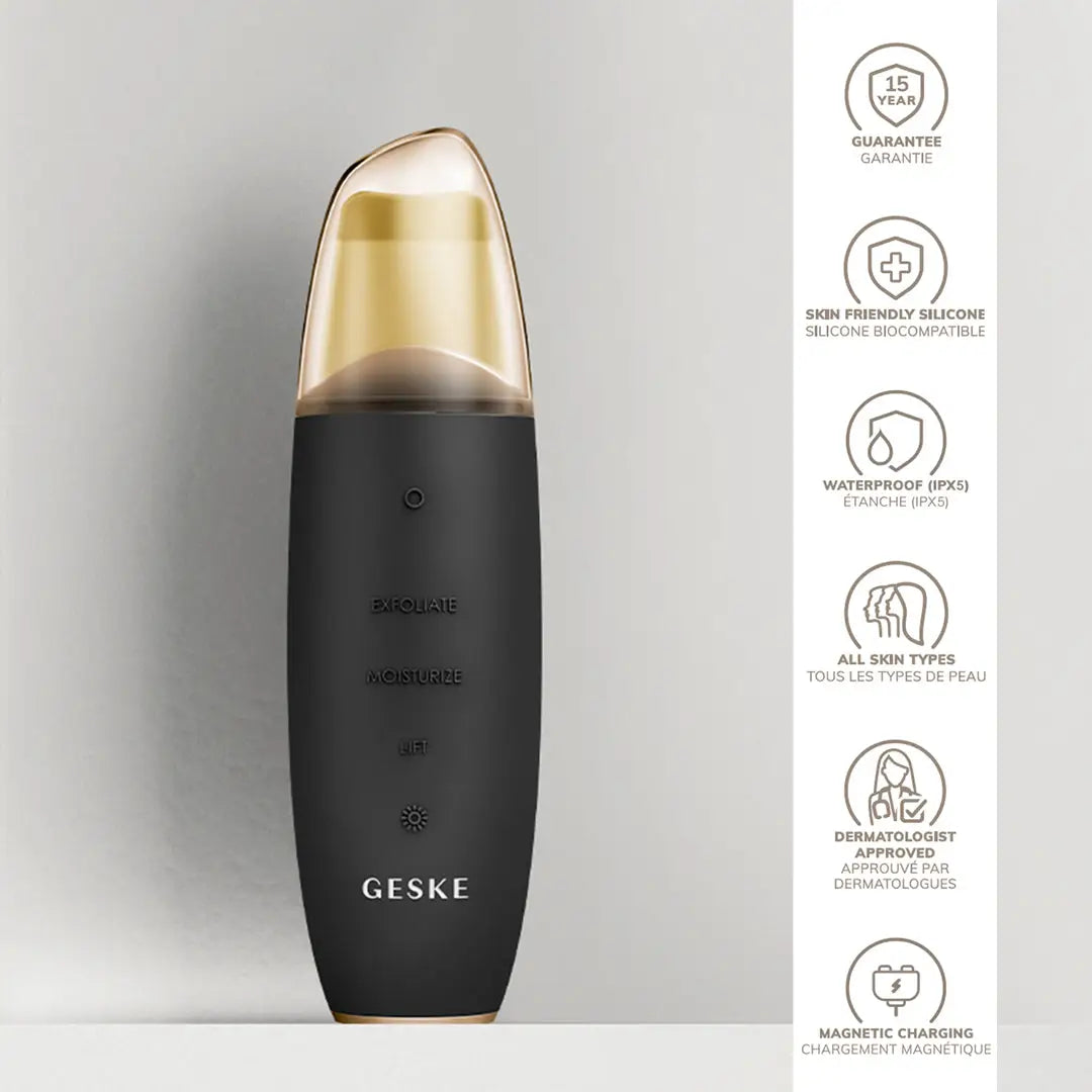 56376-Geske Microcurrent Skin Scrubber&amp;Blackhead Remover 9in1-Grey +7