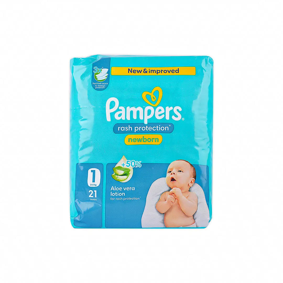 Pampers Rash Protection Newborn No.1 (2-5Kg) 21Pcs