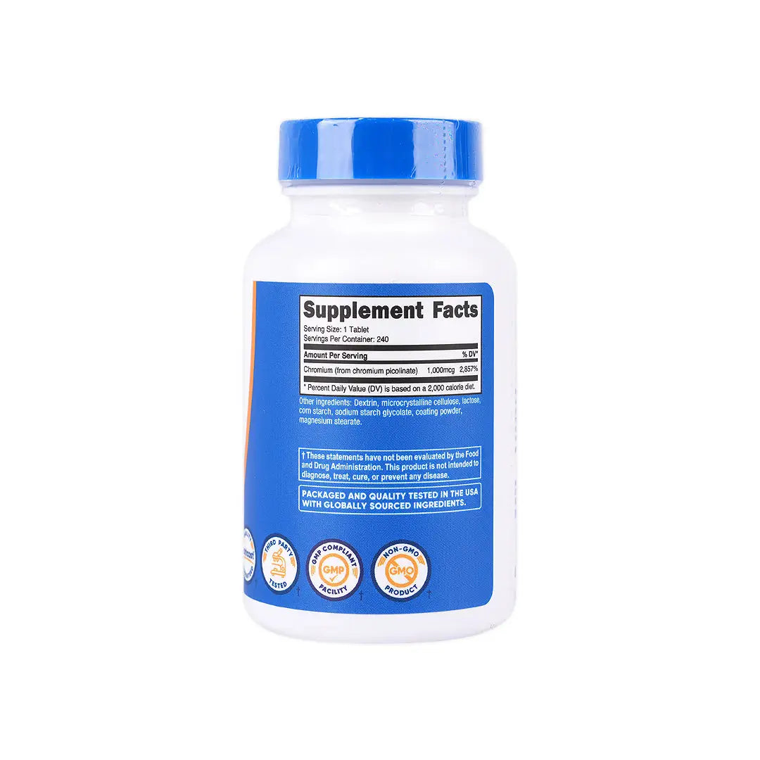 56420-Nutricost Chromium Picolinate 1000 Mcg 240 Tabs +1
