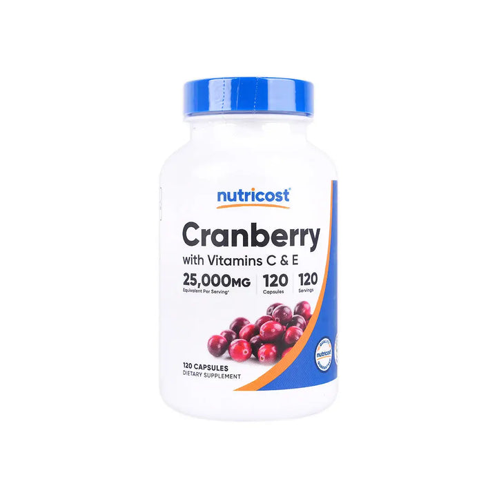 56422-Nutricost Cranberry with vit C&amp;E 25000 Mg 120 Caps