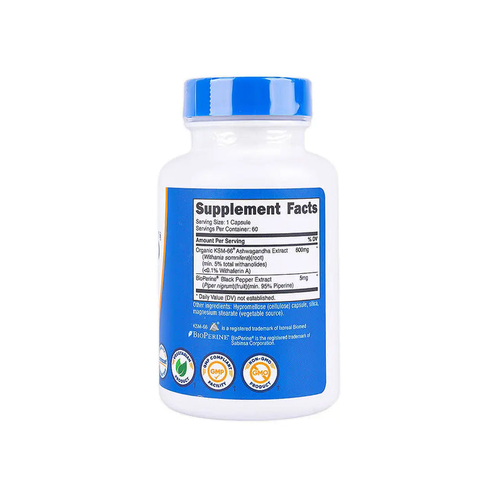56426-Nutricost Ksm-66 Ashwagandha 600mg 60 Caps +2
