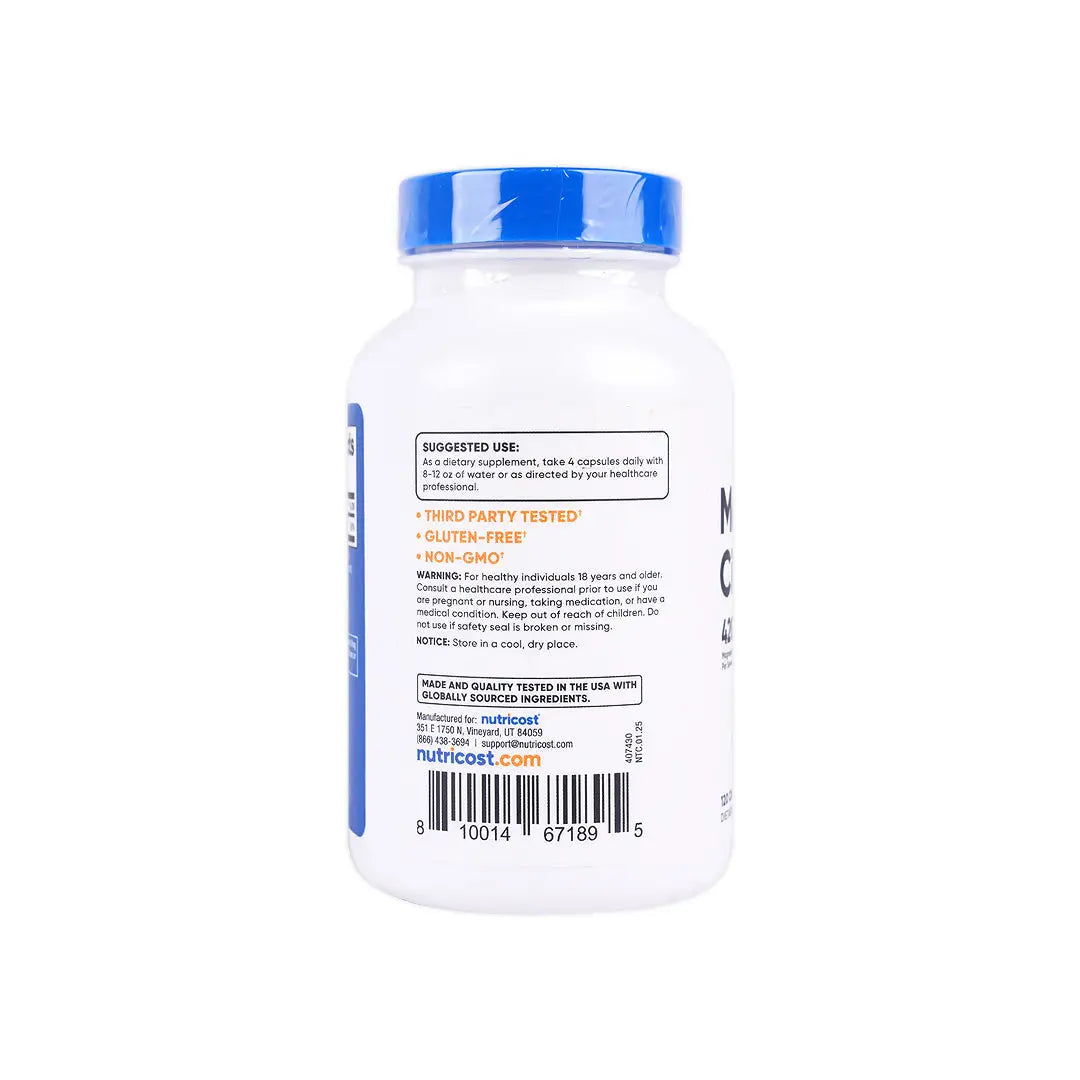 56428-Nutricost Magnesium Citrate 420mg 120 Caps +1