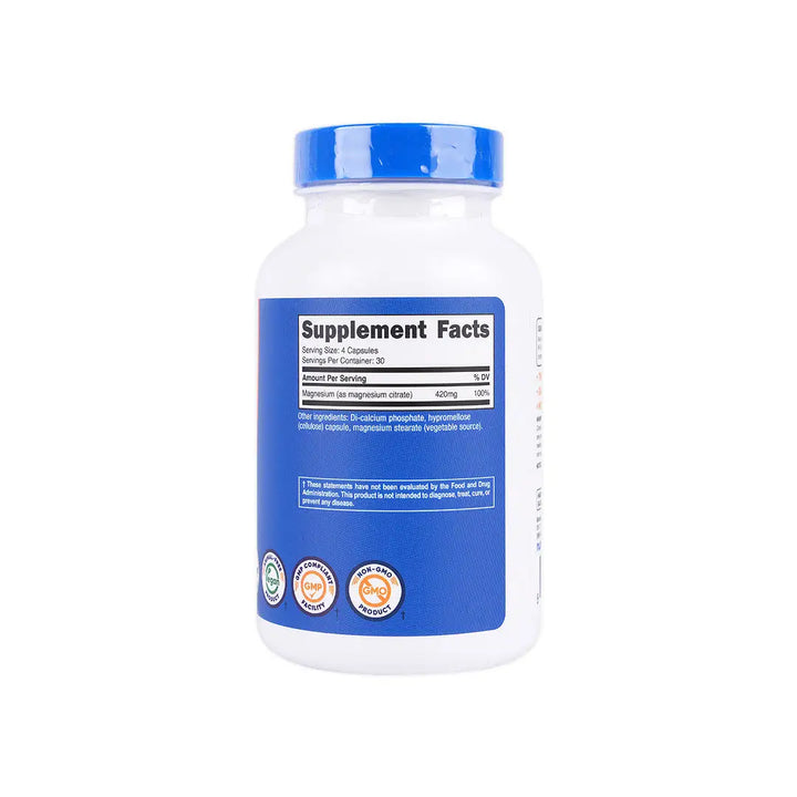 56428-Nutricost Magnesium Citrate 420mg 120 Caps +2