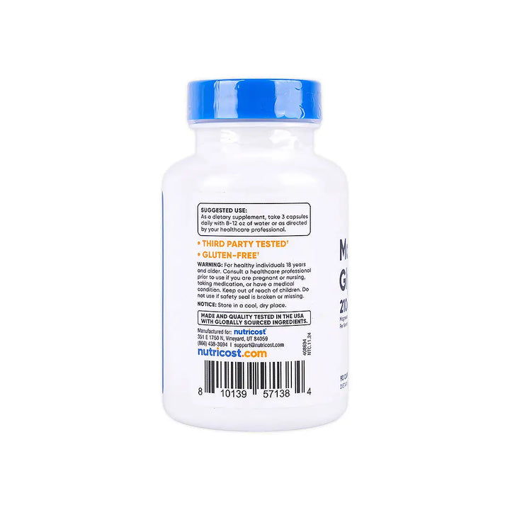 56430-Nutricost Magnesium Glycinate 210mg 90 Caps +1