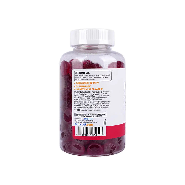 56434-Nutricost Melatonin 10mg 180 Gummies-Strawberry +2
