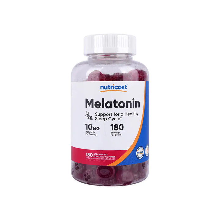 56434-Nutricost Melatonin 10mg 180 Gummies-Strawberry