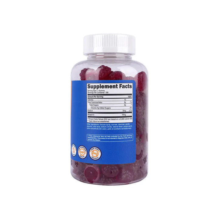 56434-Nutricost Melatonin 10mg 180 Gummies-Strawberry +1