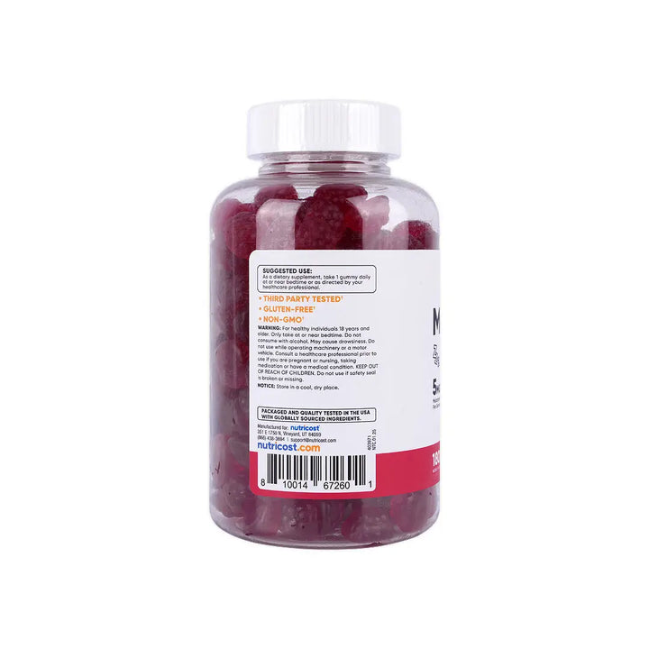 56435-Nutricost Melatonin 5mg 180 Gummies-Strawberry +1