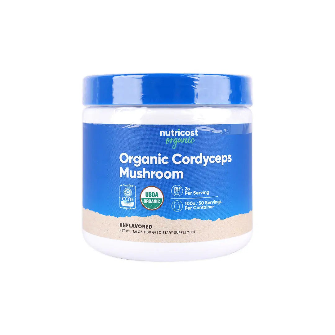 56451-Nutricost Organic Cordyceps Mushroom 100g - Unflavored