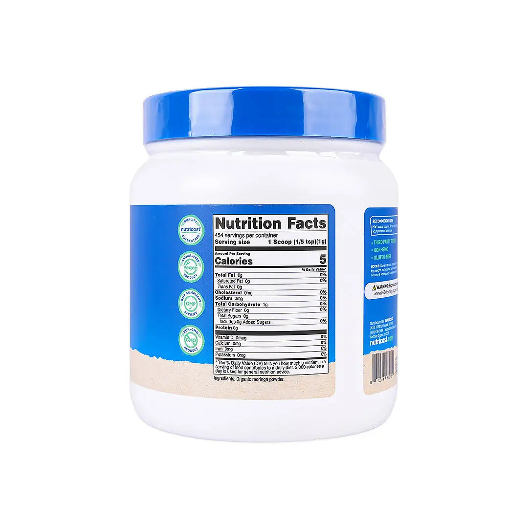 56454-Nutricost Organic Moringa 454g - Unflavored +2