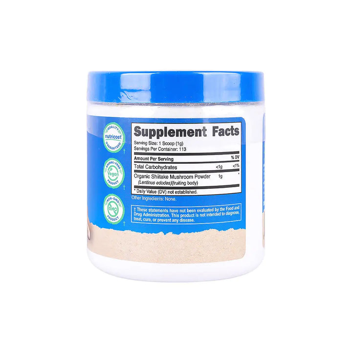 56456-Nutricost Organic Shiitake Mushroom 113gm-Unflvaored +2