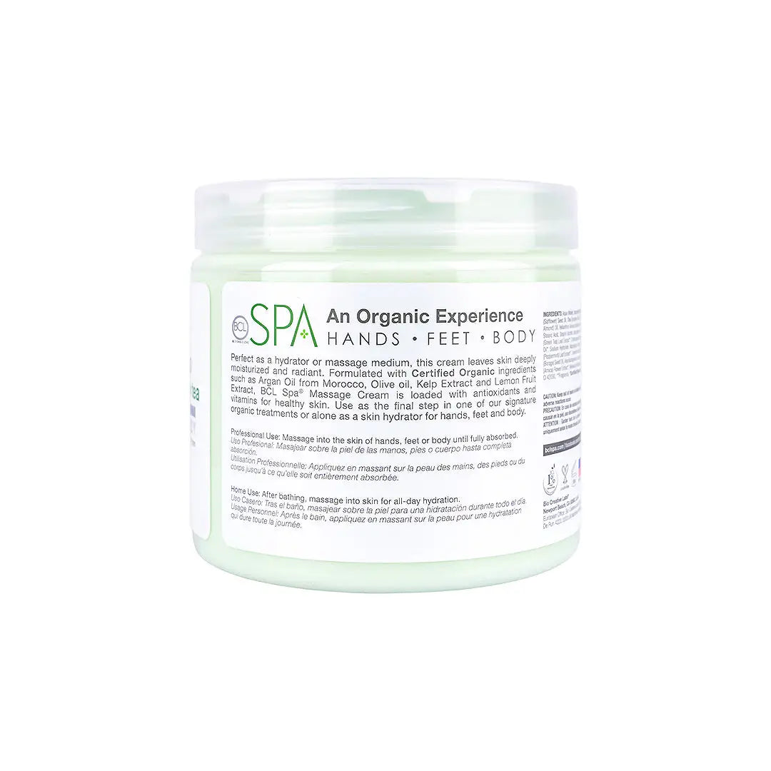 BCL SPA Massage Cream 473ml -Lemongrass + Green Tea