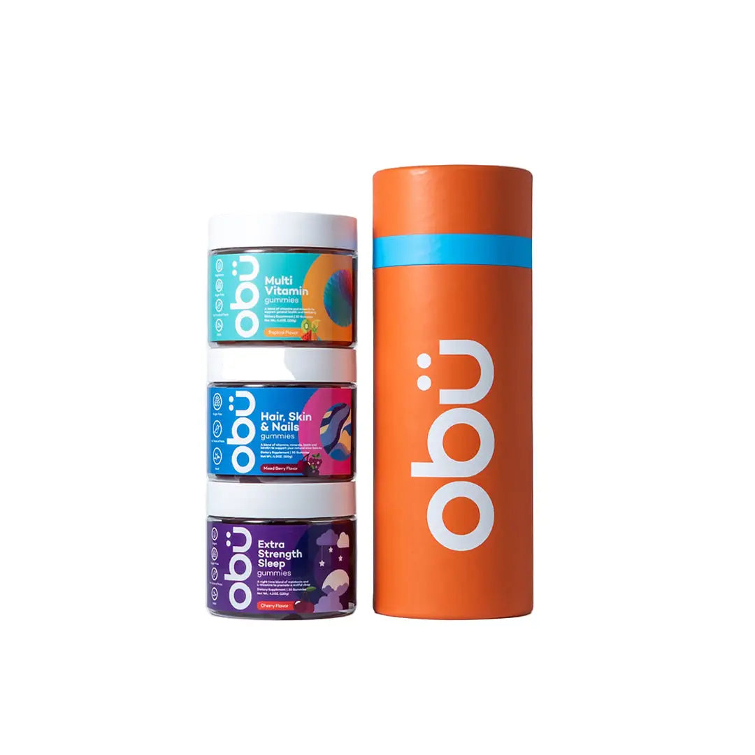 Obu Pack 4 (M.V Adults+Hair Skin+E.S Sleep Cherry)30 Gummies
