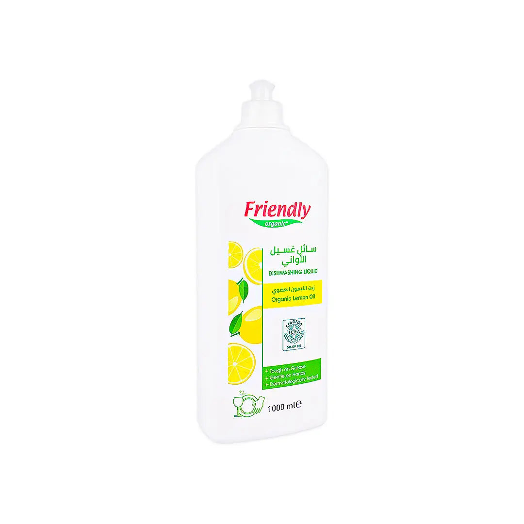 Friendly Organic Dishwashing Liquid 1000ml-Lemon Oil