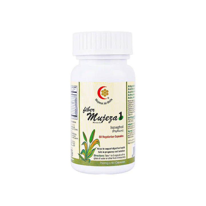 56598-Mujezat Alshifa Ispaghol Fiber 750mg 60 Capsules