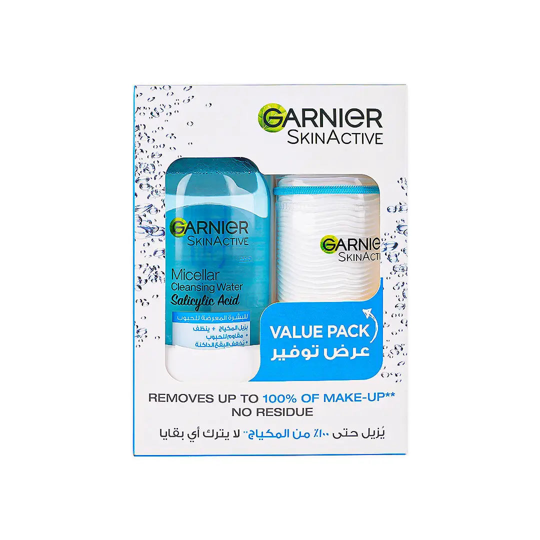 56604-Garnier Micellar Cleansing Water S.Acid 400ml+ Cotton Pads +1