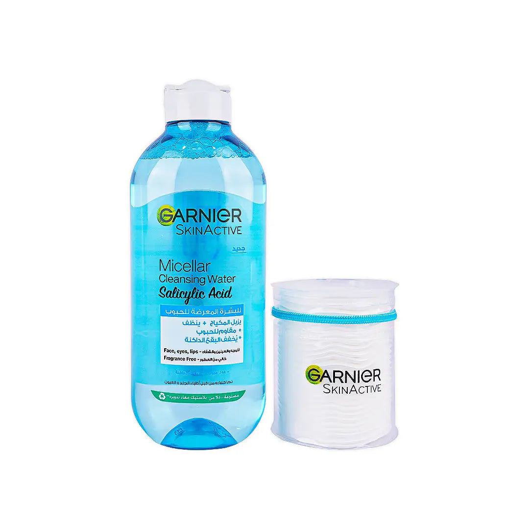 Garnier Micellar Cleansing Water S.Acid 400ml+ Cotton Pads