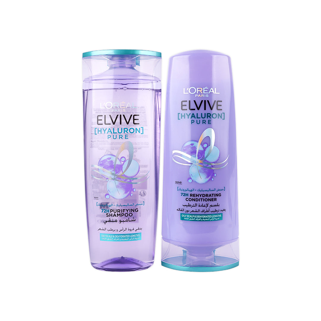 L'oreal Elvive Hyaluron pure Shampoo 400ml+Conditioner 360ml
