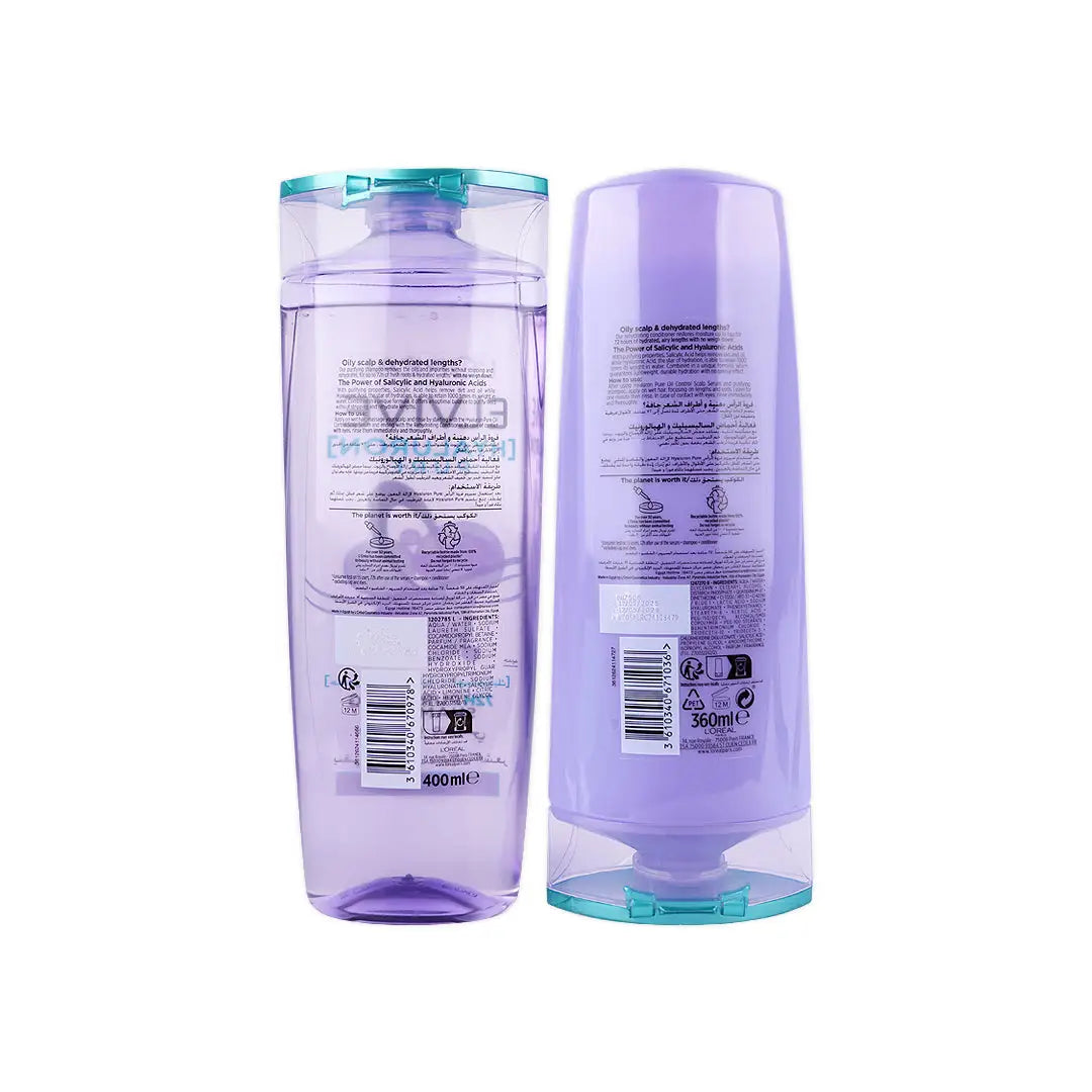 L'oreal Elvive Hyaluron pure Shampoo 400ml+Conditioner 360ml