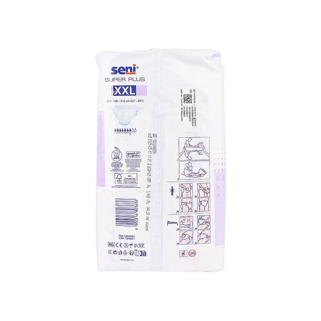 56635-Seni Super Plus Diapers 10pcs-2X Large +3