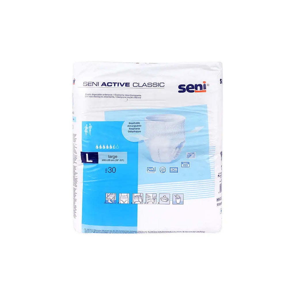 Seni Active Classic Diapers 30pcs- Large