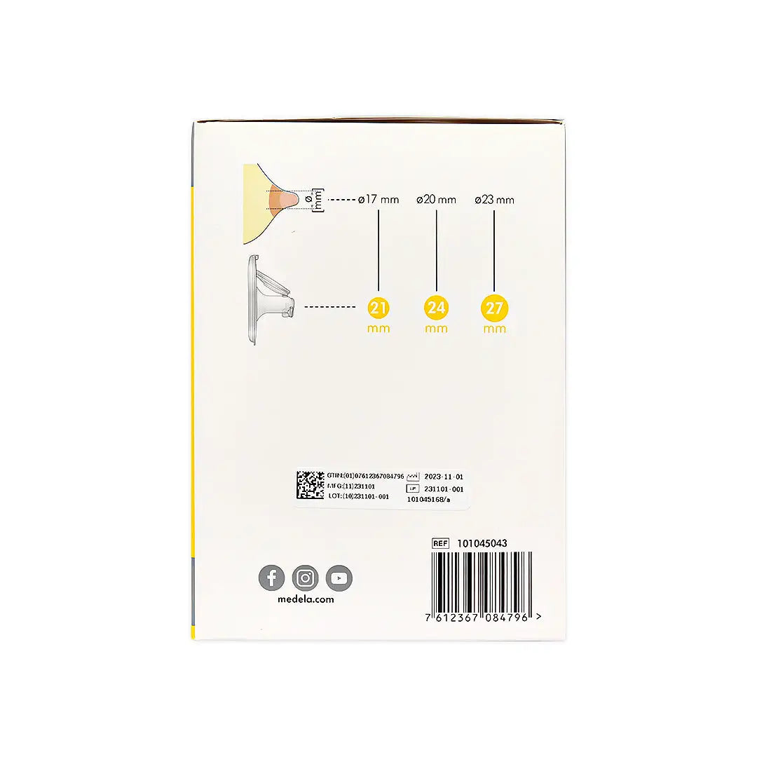 56655-Medela Hands Free 2 Breast Shields (21mm) S +1