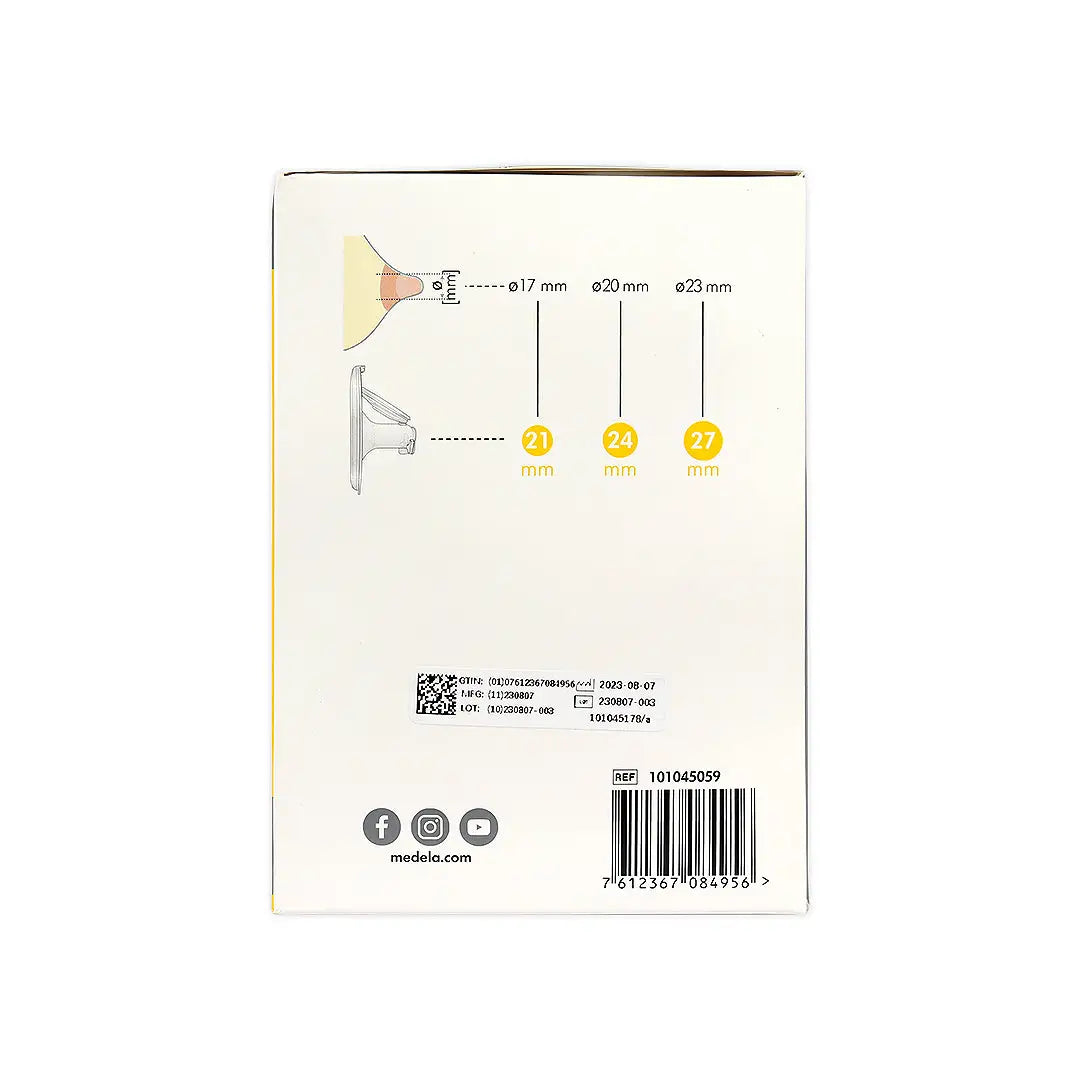 56657-Medela Hands Free 2 Breast Shields (27mm) L +1