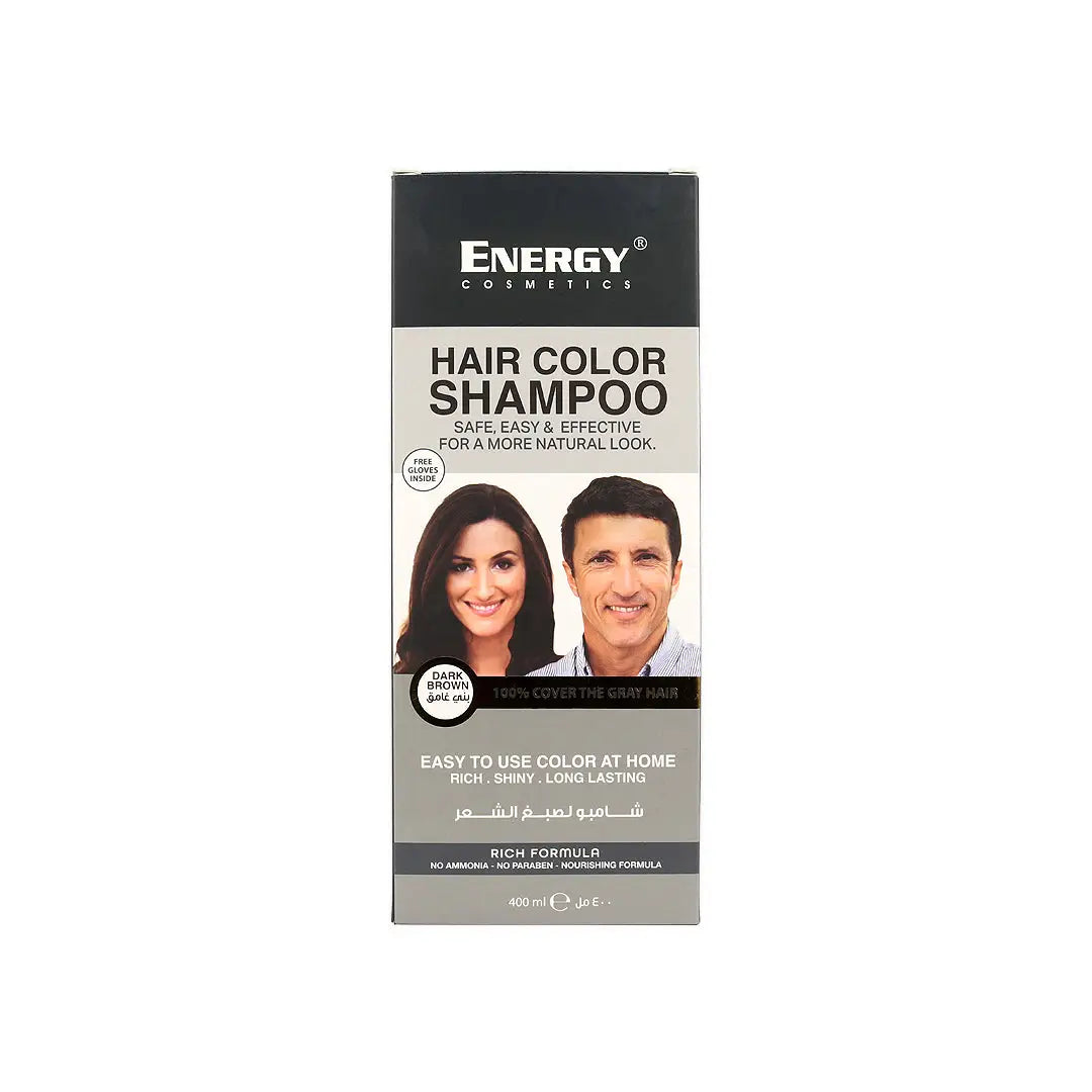 Energy Hair Color Shampoo 400ml-Dark Brown
