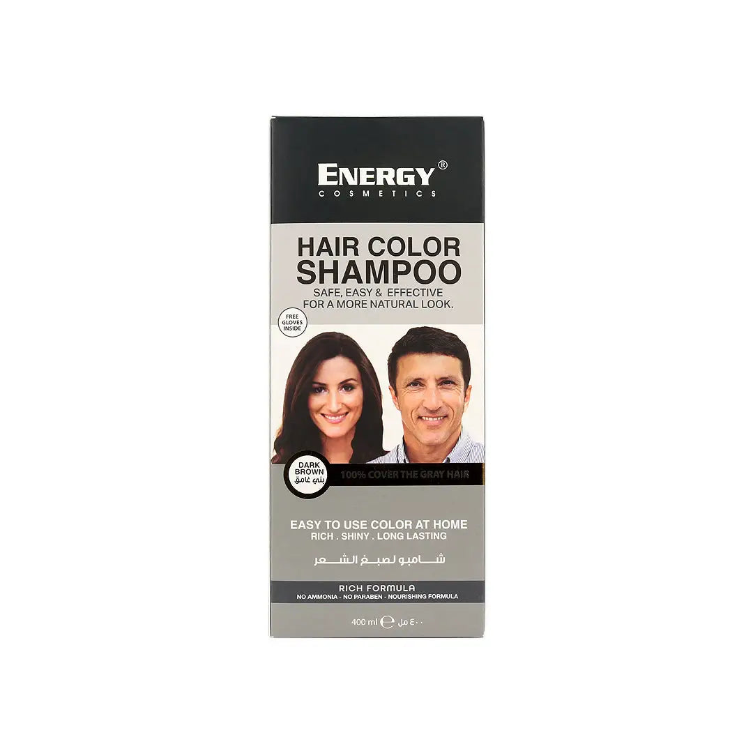 Energy Hair Color Shampoo 400ml-Dark Brown