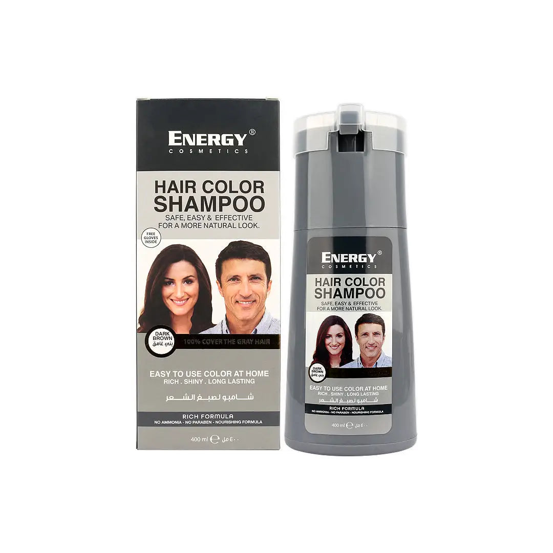 56660-Energy Hair Color Shampoo 400ml-Dark Brown +1
