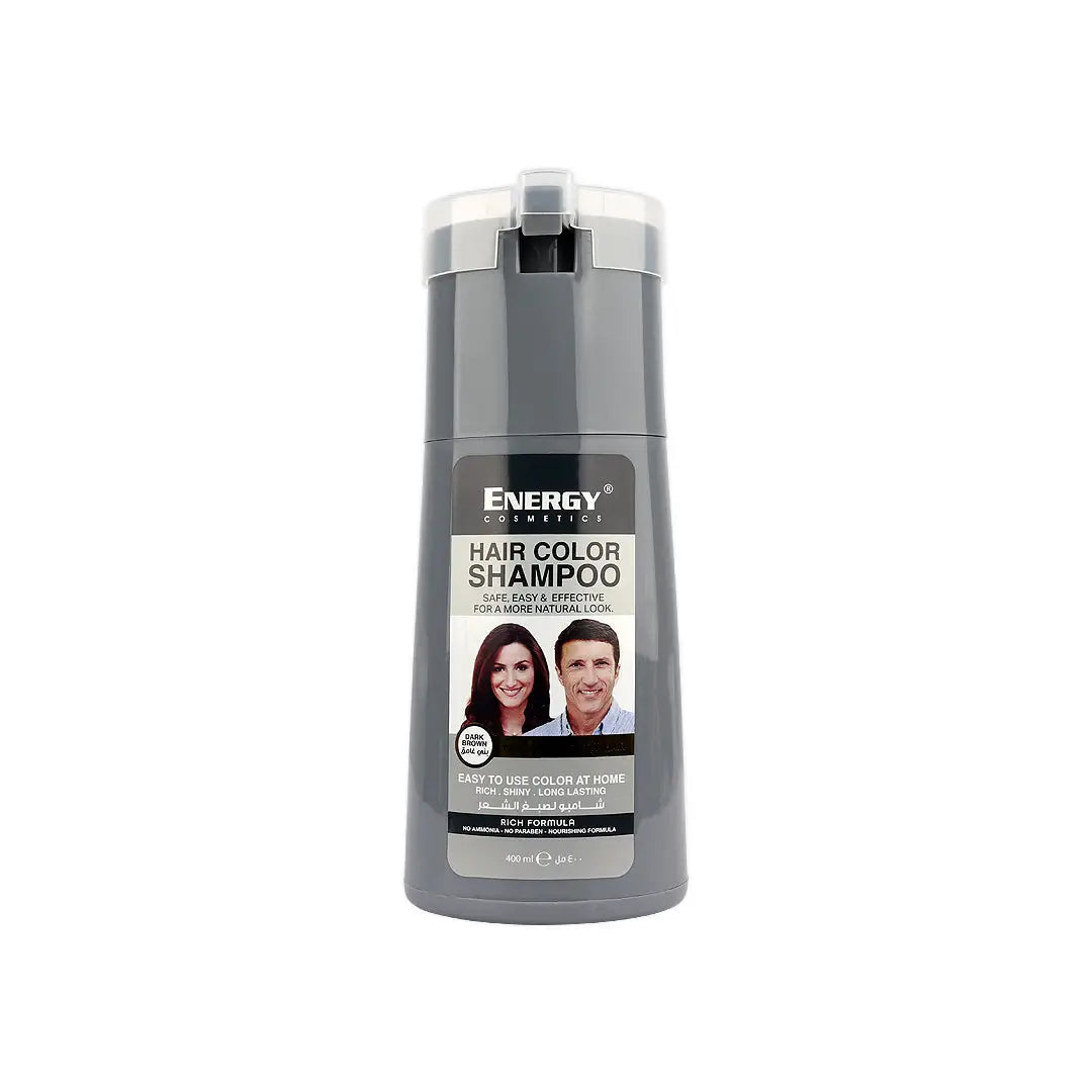 56660-Energy Hair Color Shampoo 400ml-Dark Brown