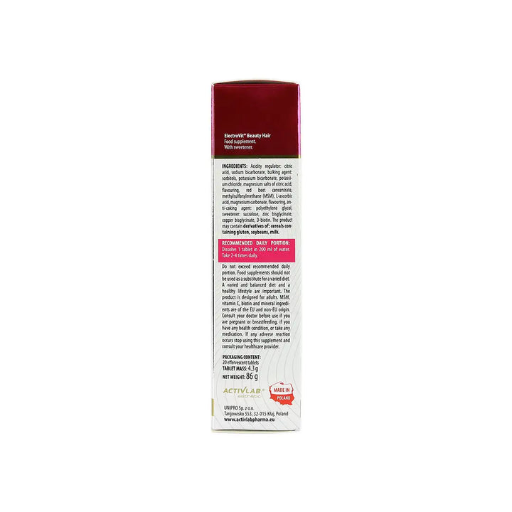 56681-Activlab Esthetic ElectroVit Beauty Hair 20 Effer Tablets +6