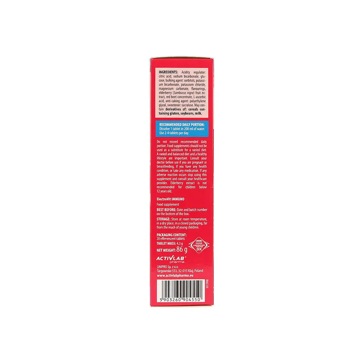 56684-Activlab Pharma ElectroVit Immune 20 Effer Tabs - Raspeberry +5