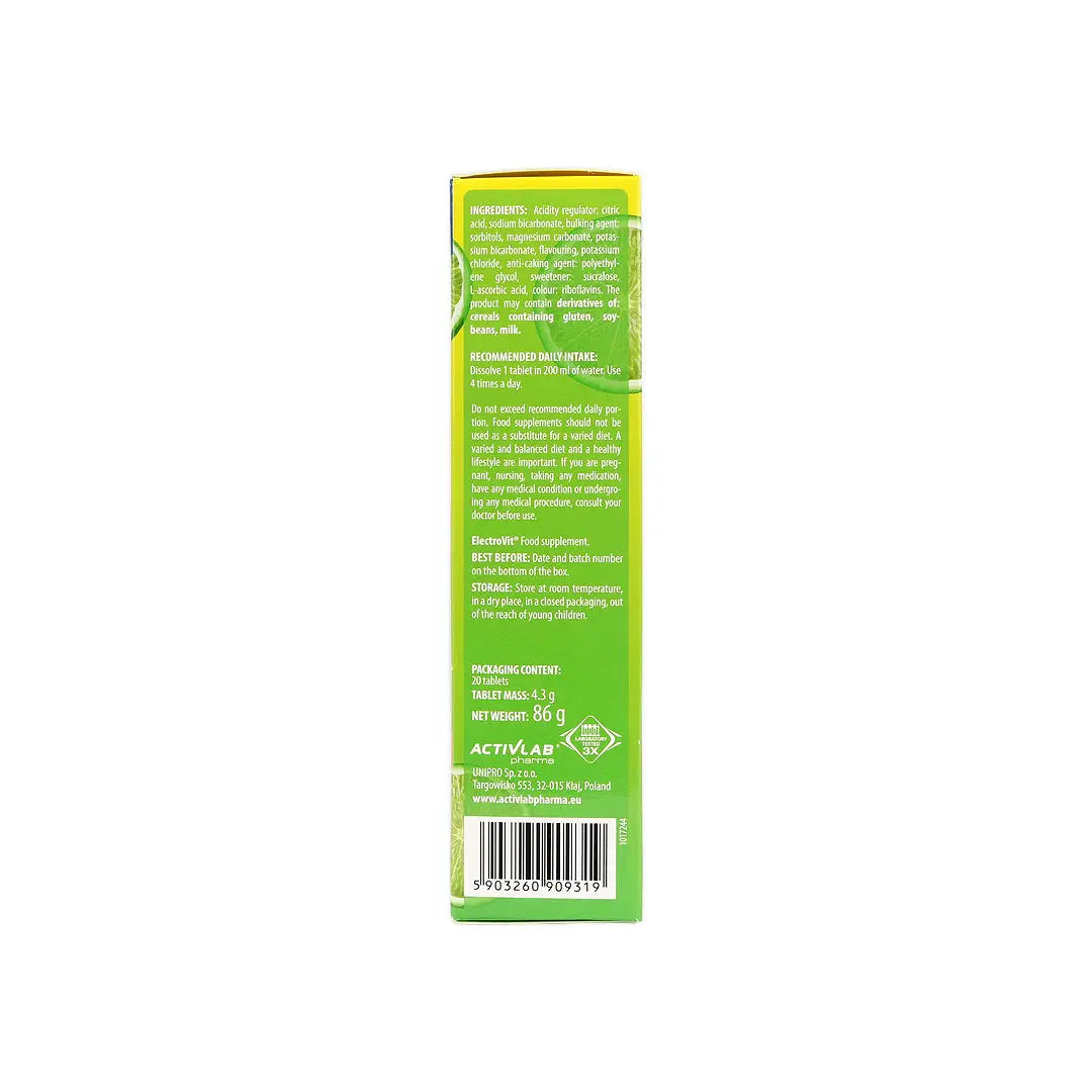56685-Activlab Pharma ElectroVit Immune 20 Effer Tabs - Lime +6