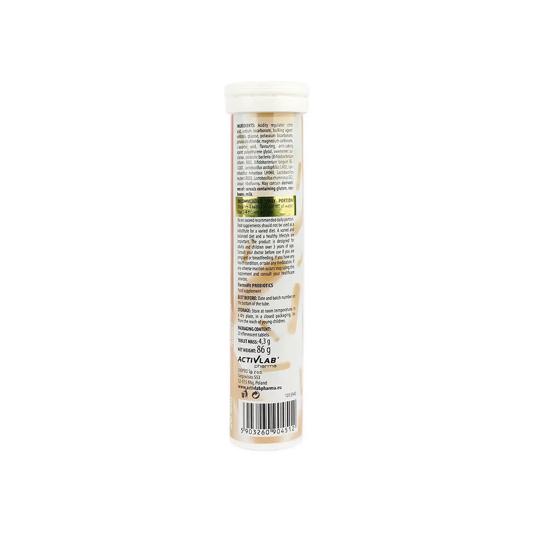 56686-Activlab Pharma ElectroVit Probiotics 20 Effer Tabs - Lemon +3