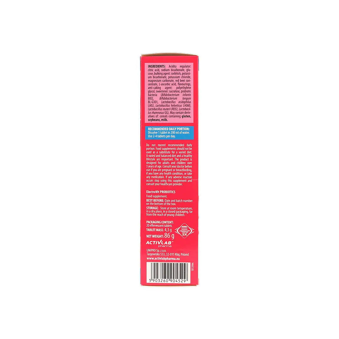 56687-Activlab Pharma ElectroVit Probiotics 20 Effer Tab-Raspberry +6