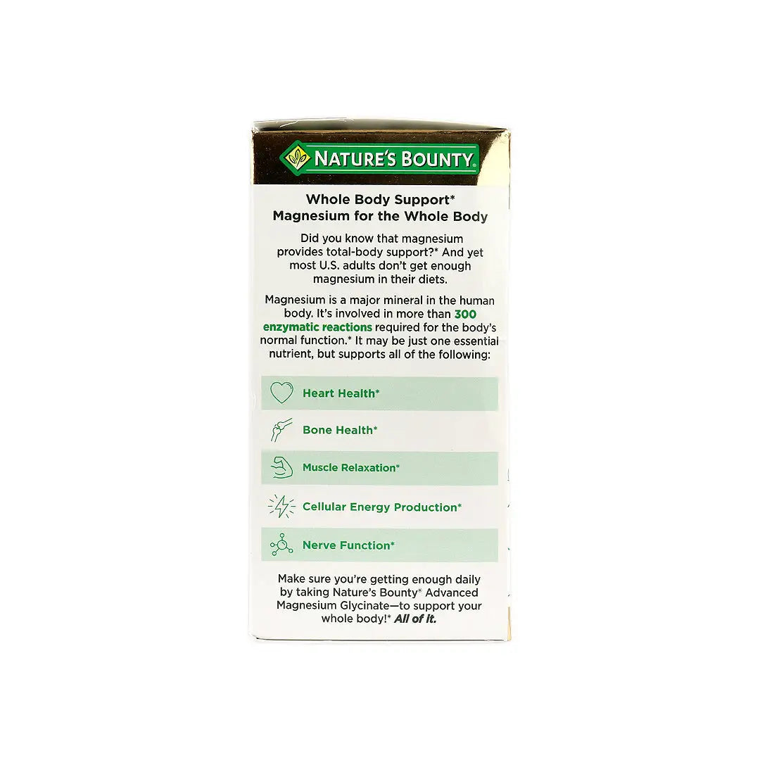 Natures Bounty Advanced Magnesium Glycinate 360Mg 90 Caps