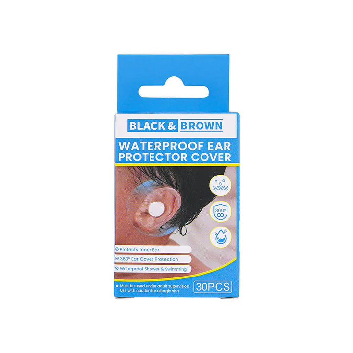 56693-Black &amp; Brown Waterproof Ear Protector Cover 30pcs