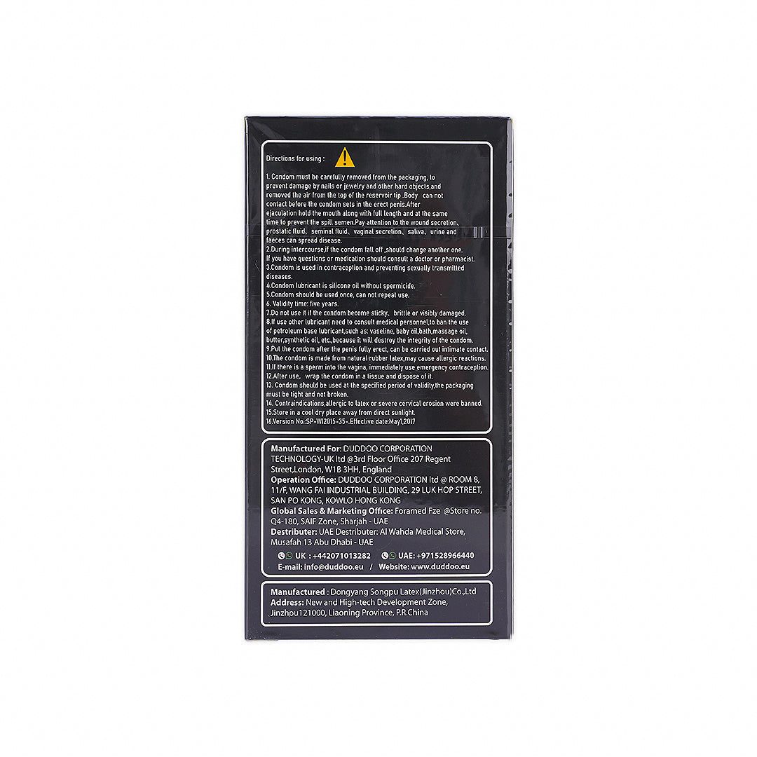 Duddoo Condom Ribbed Delay 12pcs