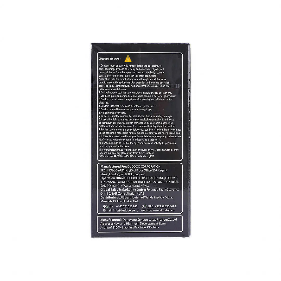 Duddoo Condom Ribbed Delay 12pcs