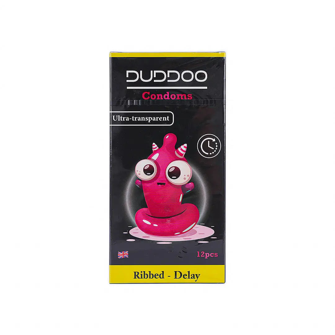56696-Duddoo Condom Ribbed Delay 12pcs